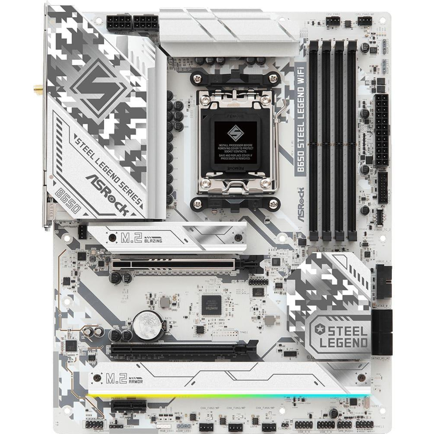 Материнська плата AsRock B650 Steel Legend WIFI (B650 Steel Legend WIFI) (Socket AM5, AMD B650, ATX)