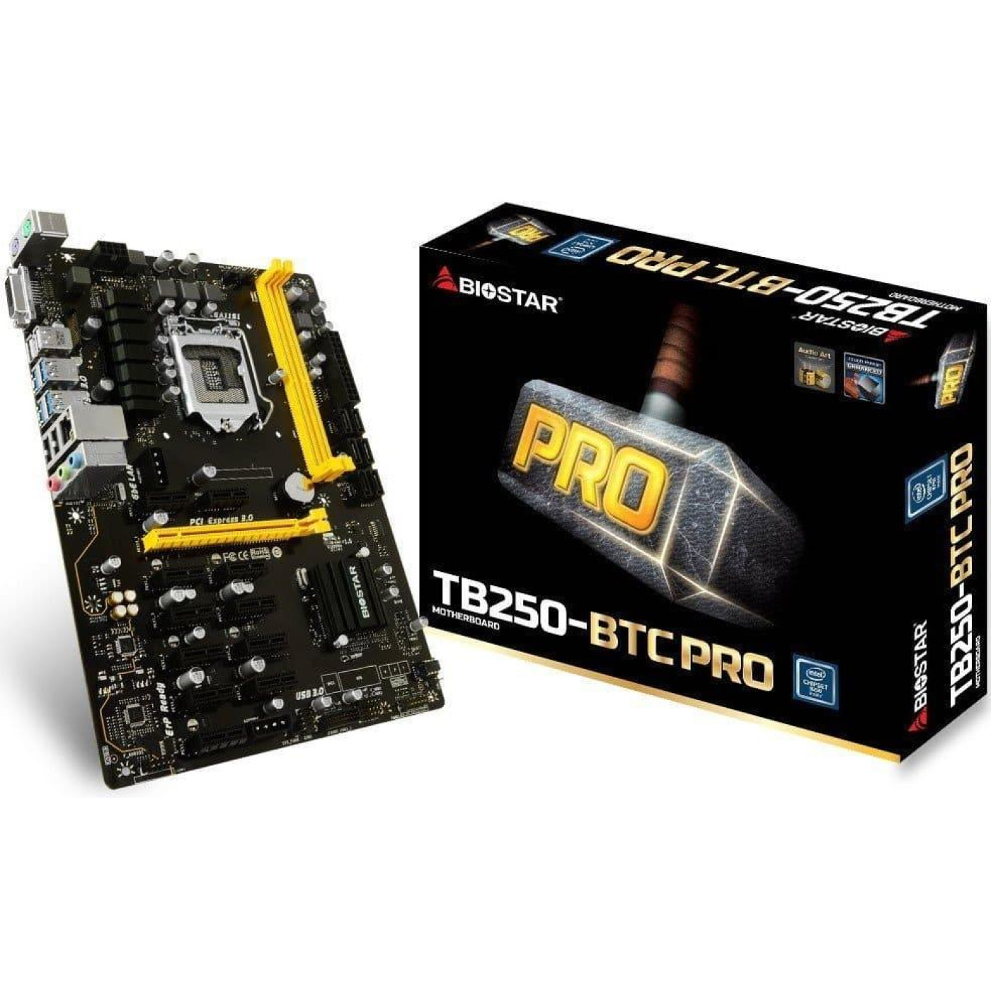 Материнська плата Biostar TB250-BTC (TB250-BTC) (Socket 1151, Intel B250, ATX) Б/в