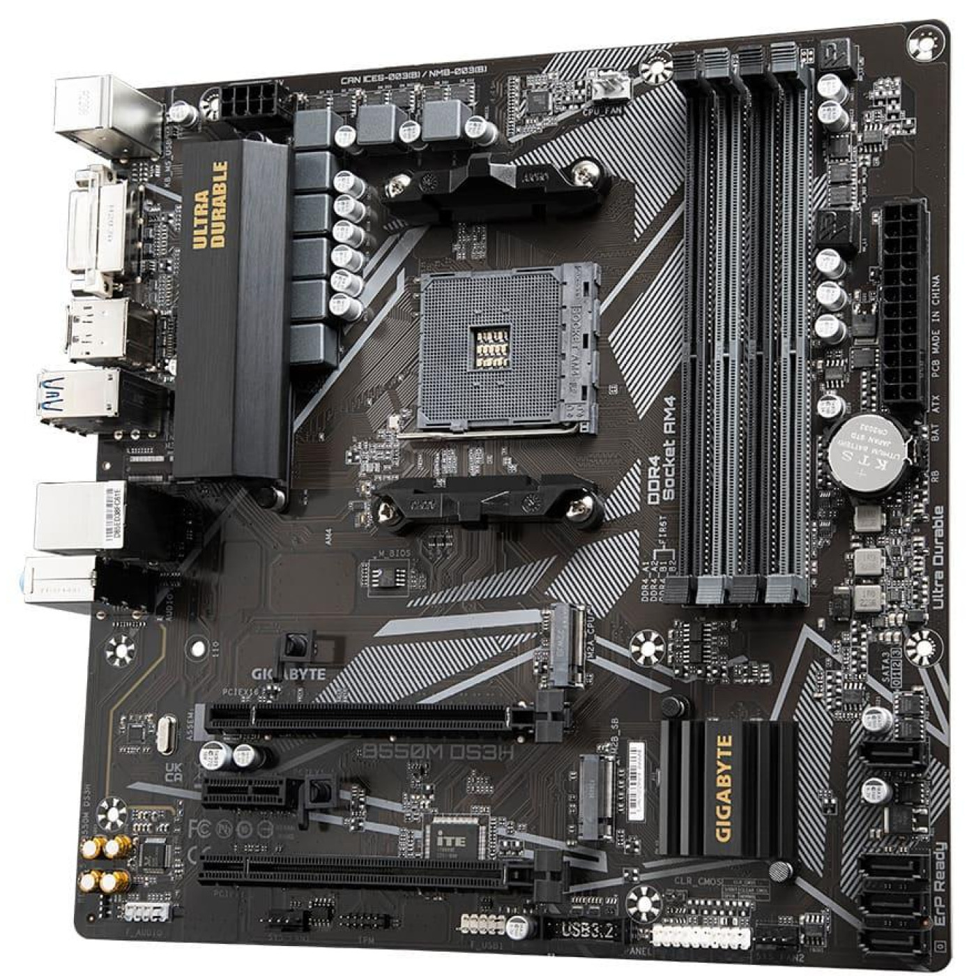 Материнська плата Gigabyte B550M DS3H (B550M DS3H) (Socket AM4, AMD B550, Micro-ATX)