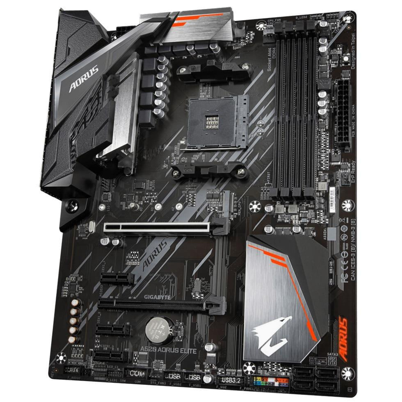 Материнська плата Gigabyte A520 Aorus Elite (A520 AORUS ELITE) (Socket AM4, AMD A520, ATX)