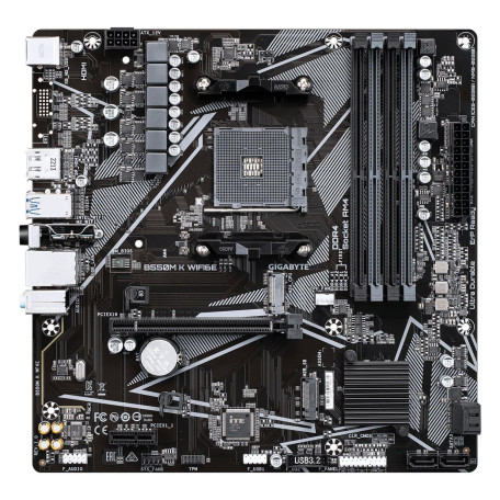 Материнська плата GIGABYTE B550M K WIFI6E (B550M K WIFI6E) (Socket AM4, AMD B550, Micro-ATX)