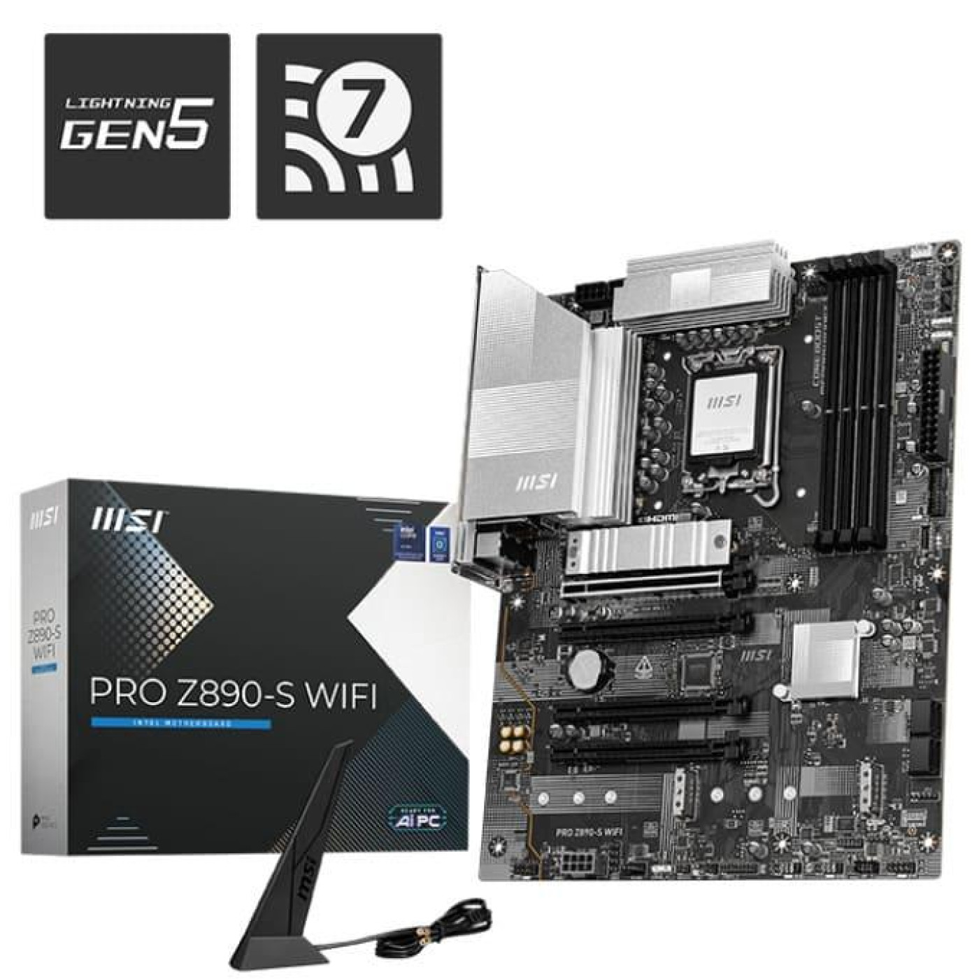 Материнська плата MSI PRO Z890-S WIFI (PRO Z890-S WIFI) (Socket 1851, Intel Z890, ATX)