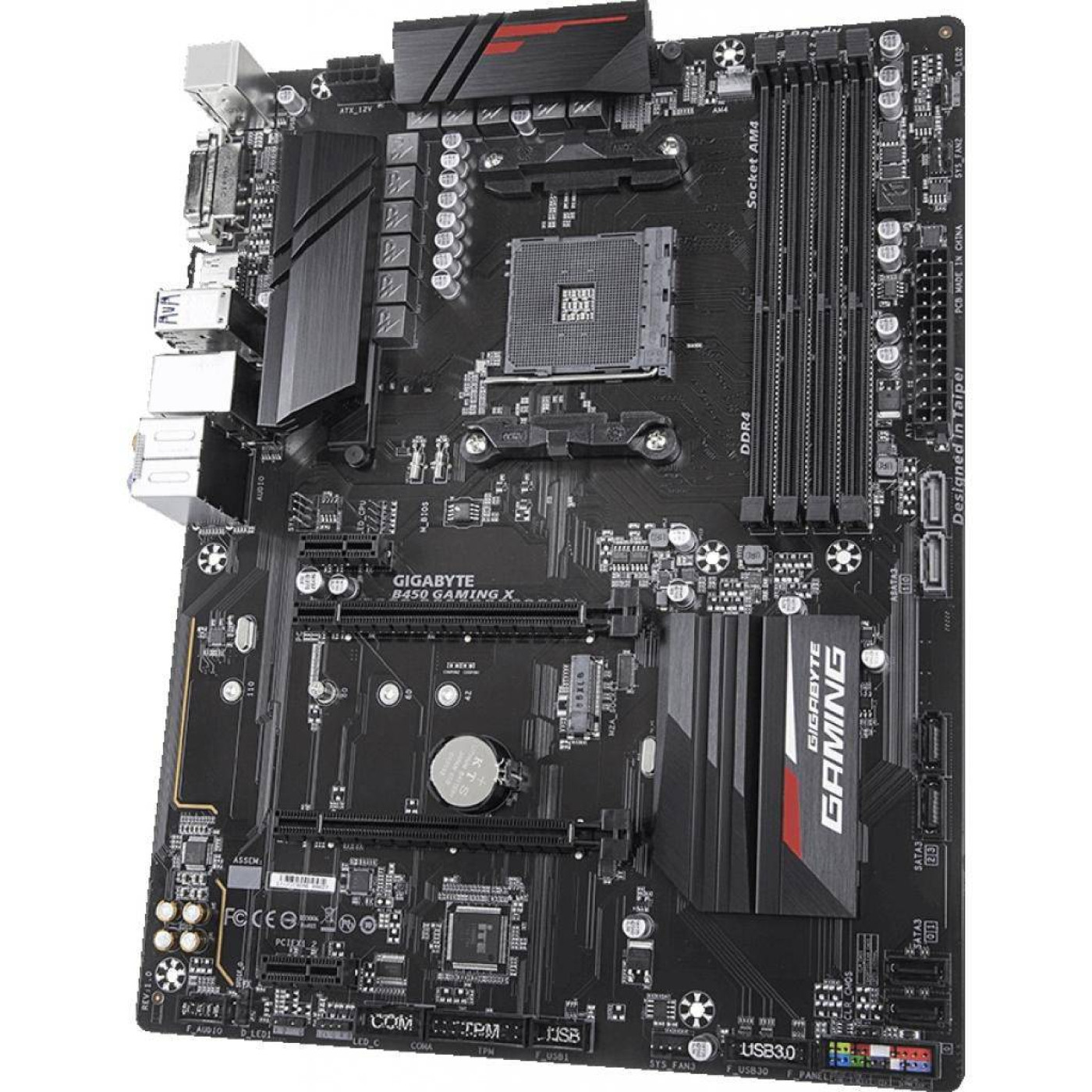 Материнська плата Gigabyte B450 Gaming X (B450 GAMING X) (Socket AM4, AMD B450, ATX) Б/в