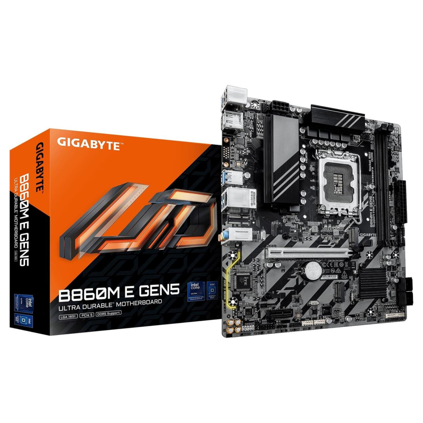 Материнська плата GIGABYTE B860M E GEN5 (B860M E GEN5) (Socket 1851, Intel B860, Micro-ATX)