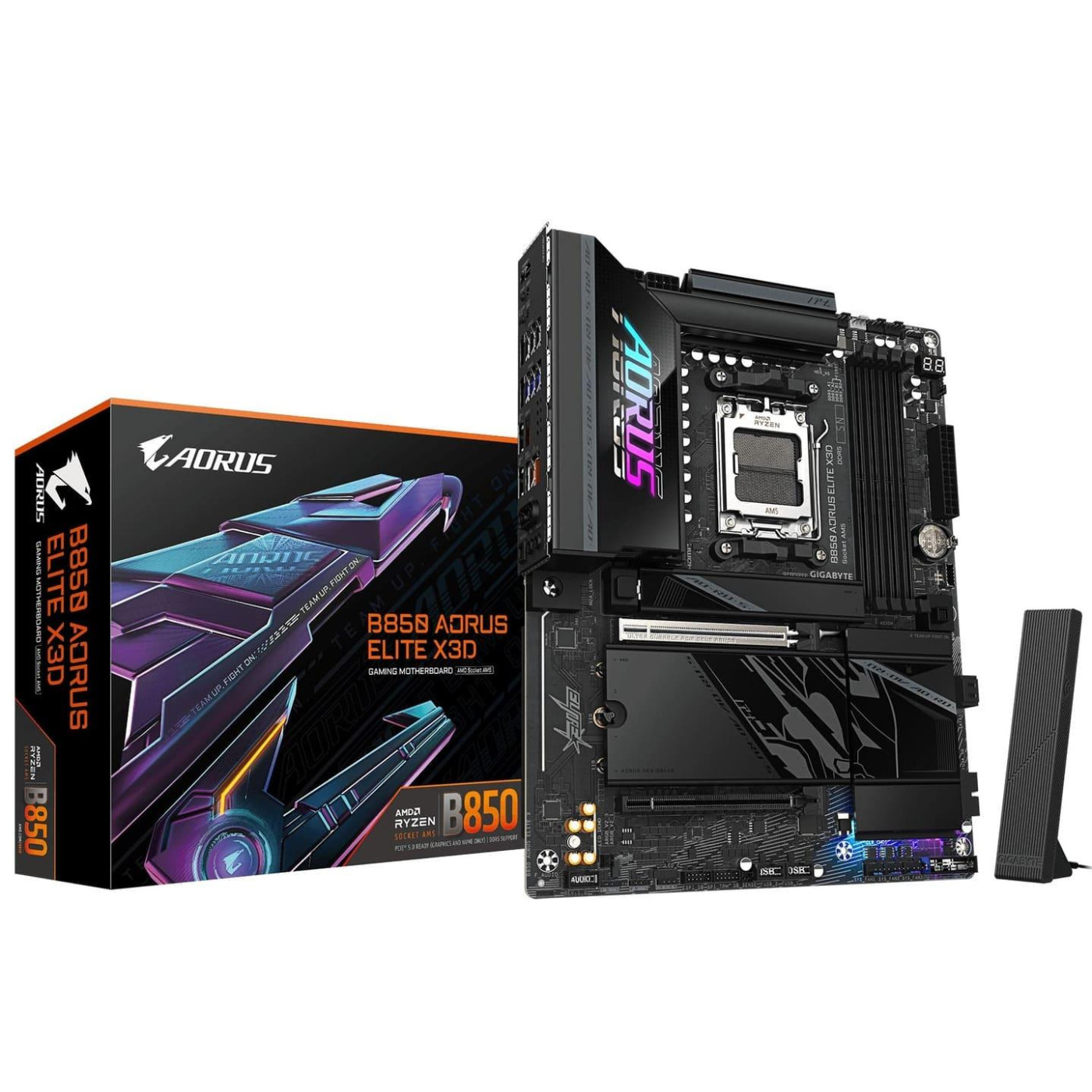 Материнська плата GIGABYTE B850 AORUS ELITE X3D (B850 AORUS ELITE X3D) (Socket AM5, AMD B850, ATX)