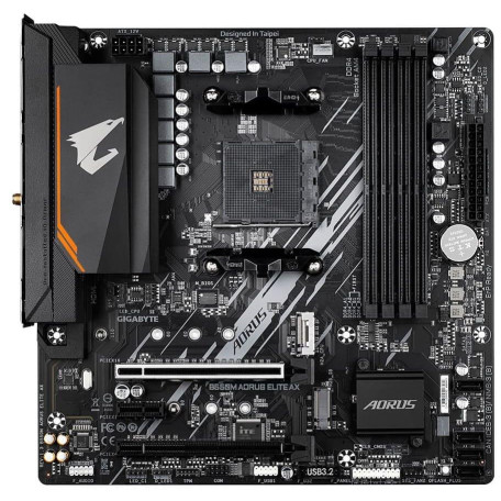 Материнська плата GIGABYTE B550M AORUS ELITE AX (B550M AORUS ELITE AX) (Socket AM4, AMD B550, Micro-ATX)