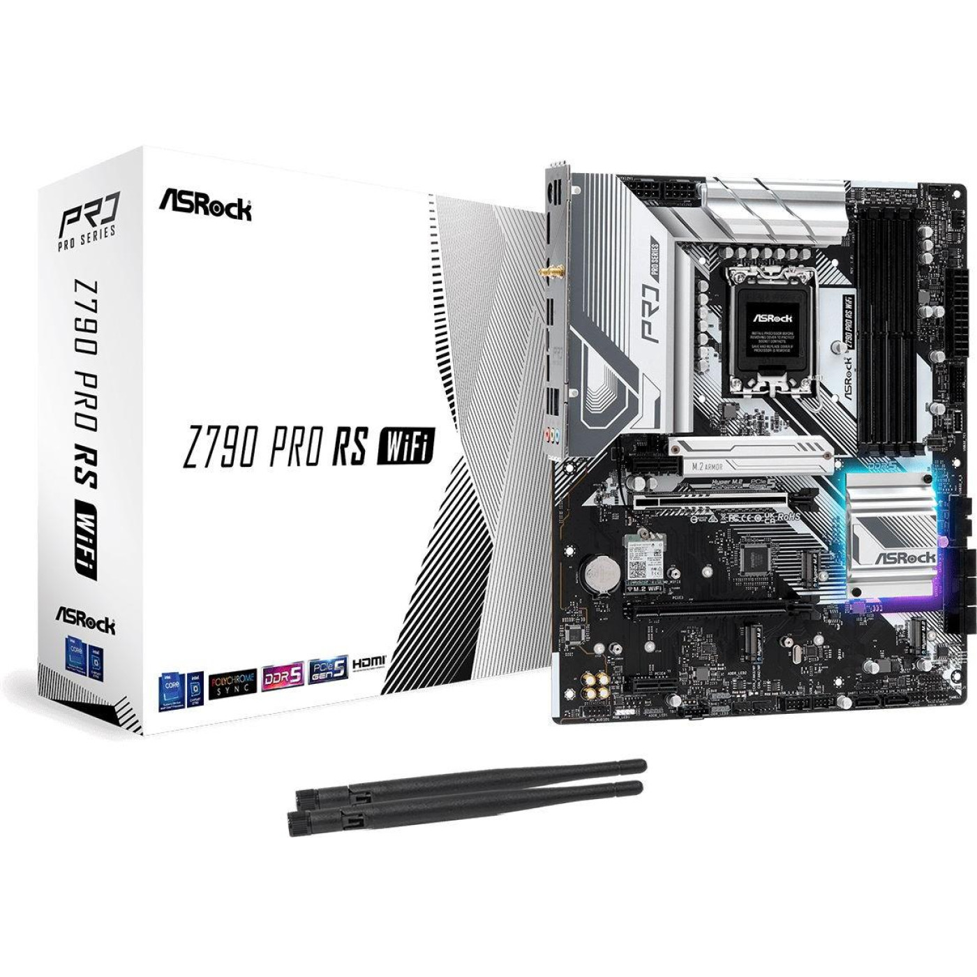 Материнська плата AsRock Z790 Pro RS WiFi (Z790 PRO RS WIFI) (Socket 1700, Intel Z790, ATX) Б/в