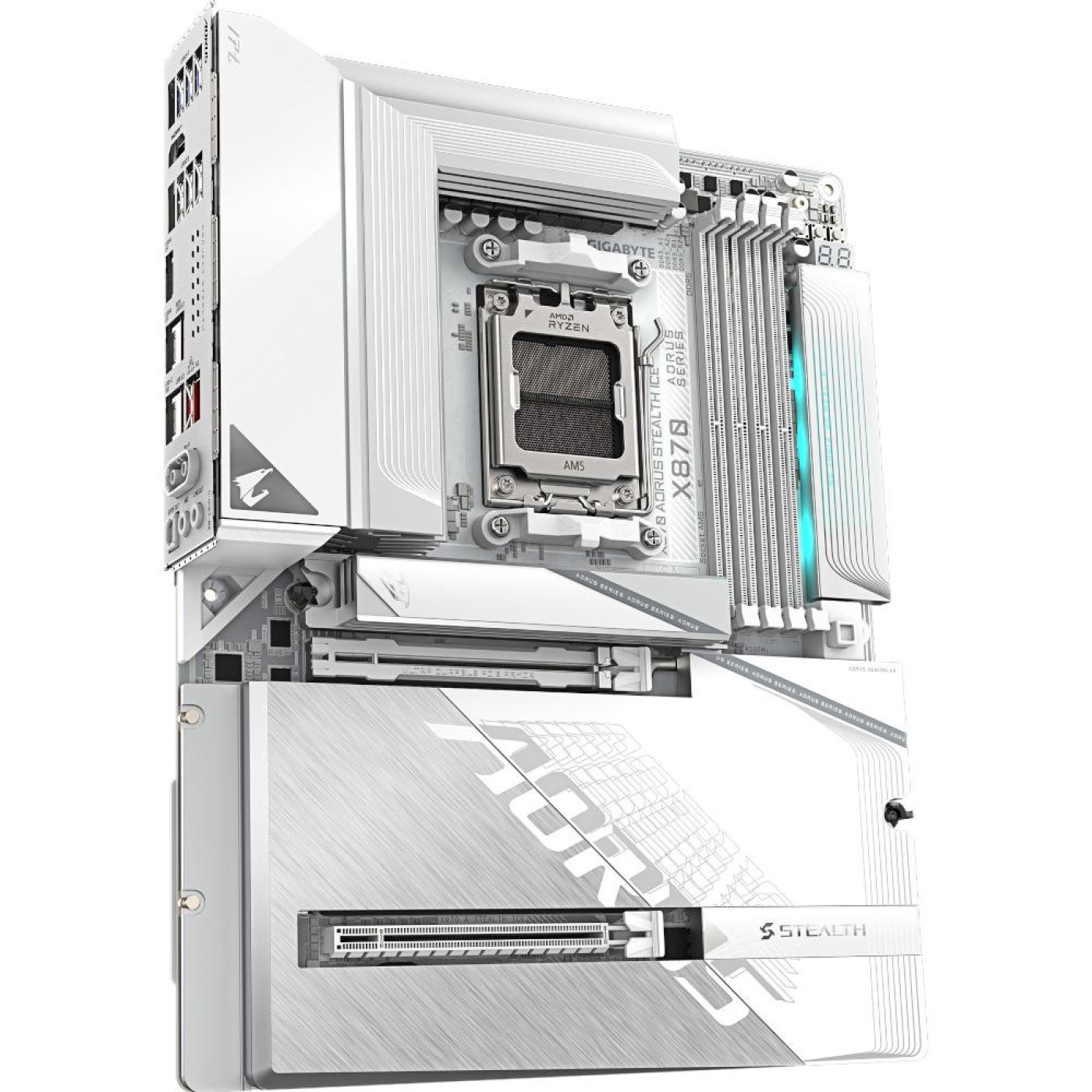 Материнська плата Gigabyte X870 AORUS STEALTH ICE (X870 AORUS STEALTH ICE) (Socket AM5, AMD X870, ATX)