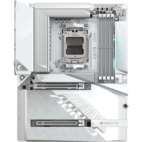 Материнська плата Gigabyte X870 AORUS STEALTH ICE (X870 AORUS STEALTH ICE) (Socket AM5, AMD X870, ATX)