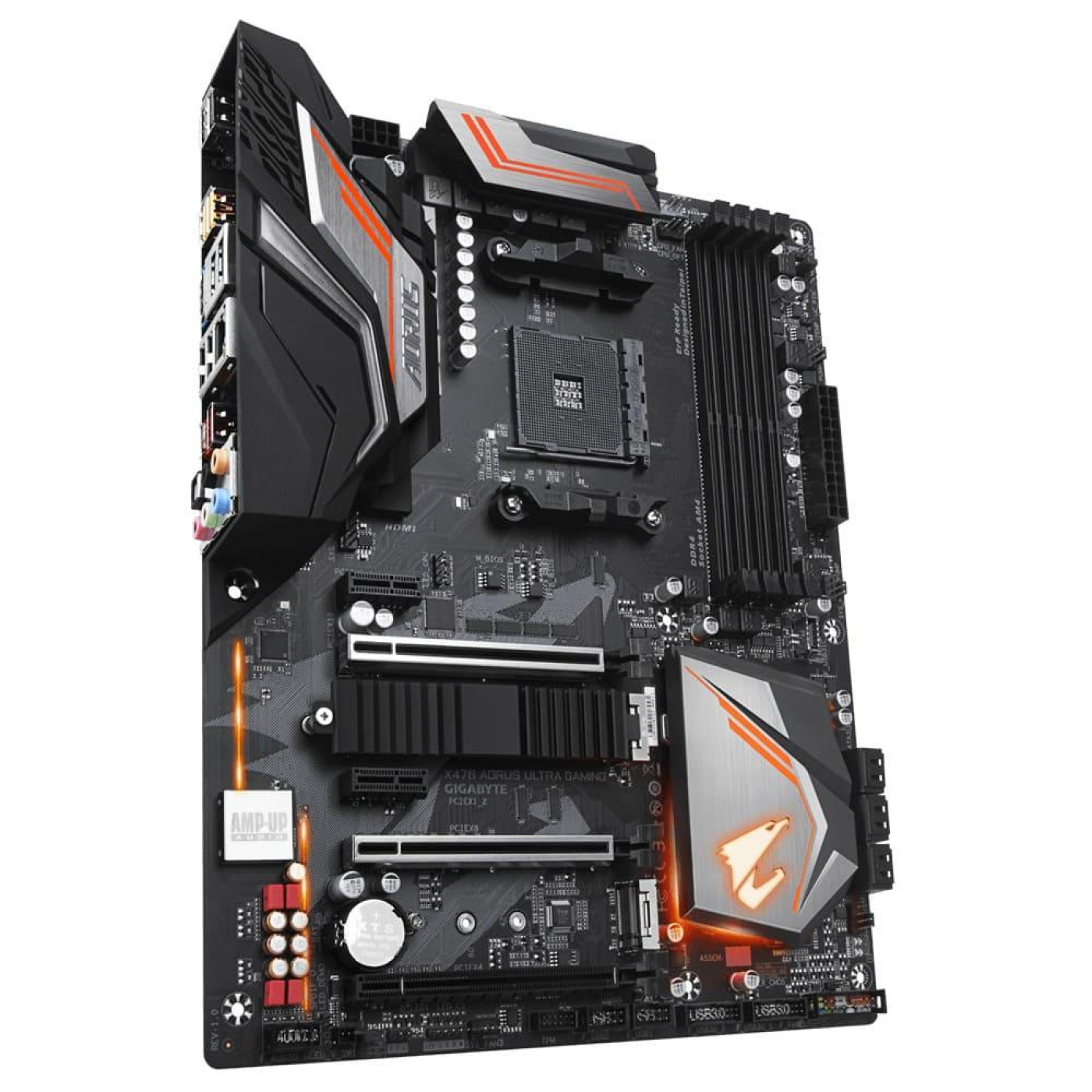 Материнская плата Gigabyte AORUS X470 Ultra Gaming (X470 Ultra Gaming) (Socket AM4, AMD X470, ATX) Б/у