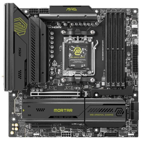 Материнська плата MSI MAG B850M MORTAR WIFI (MAG B850M MORTAR WIFI) (Socket AM5, AMD B850, Micro-ATX)