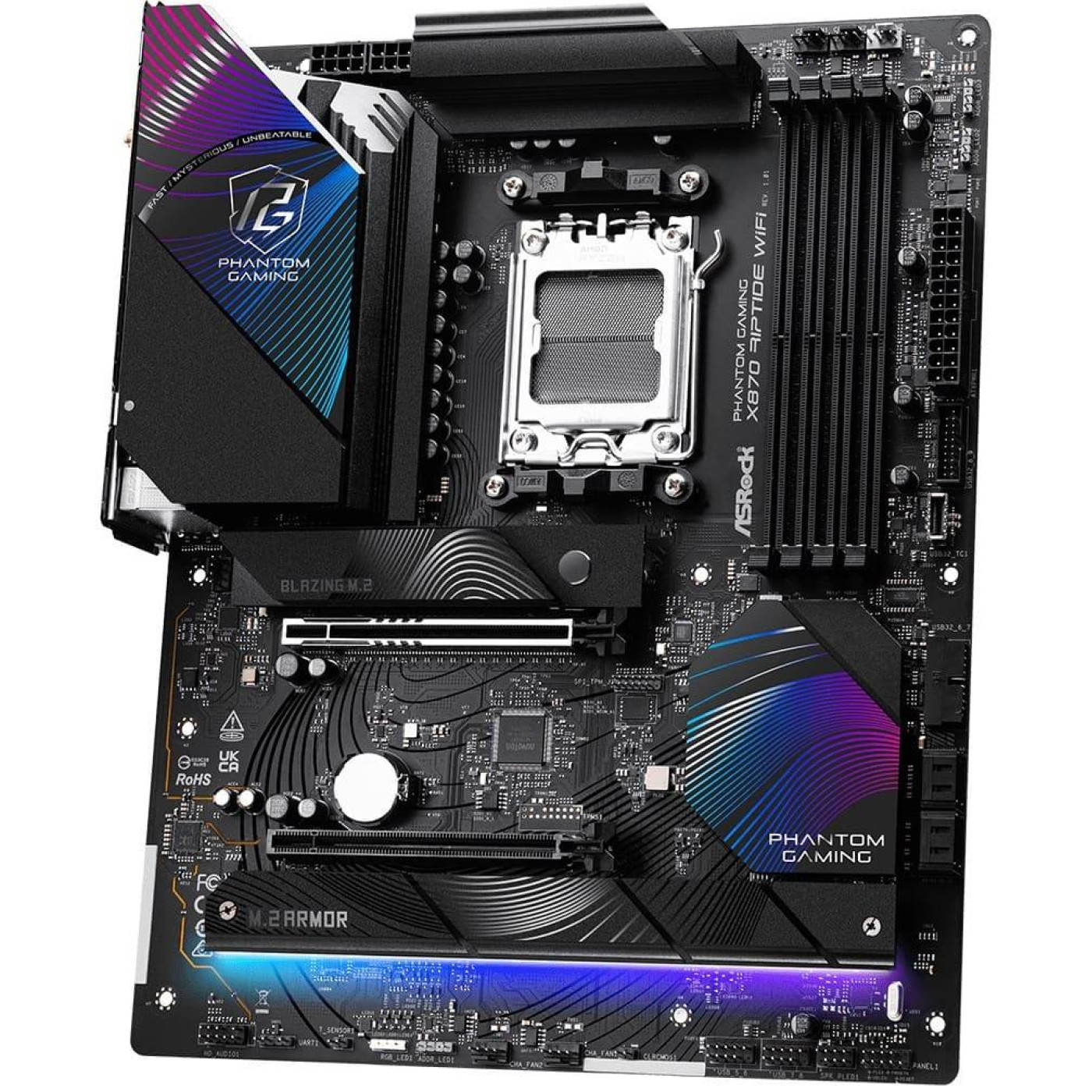 Материнская плата AsRock X870 RIPTIDE WIFI (X870 RIPTIDE WIFI) (Socket AM5, AMD X870, ATX)