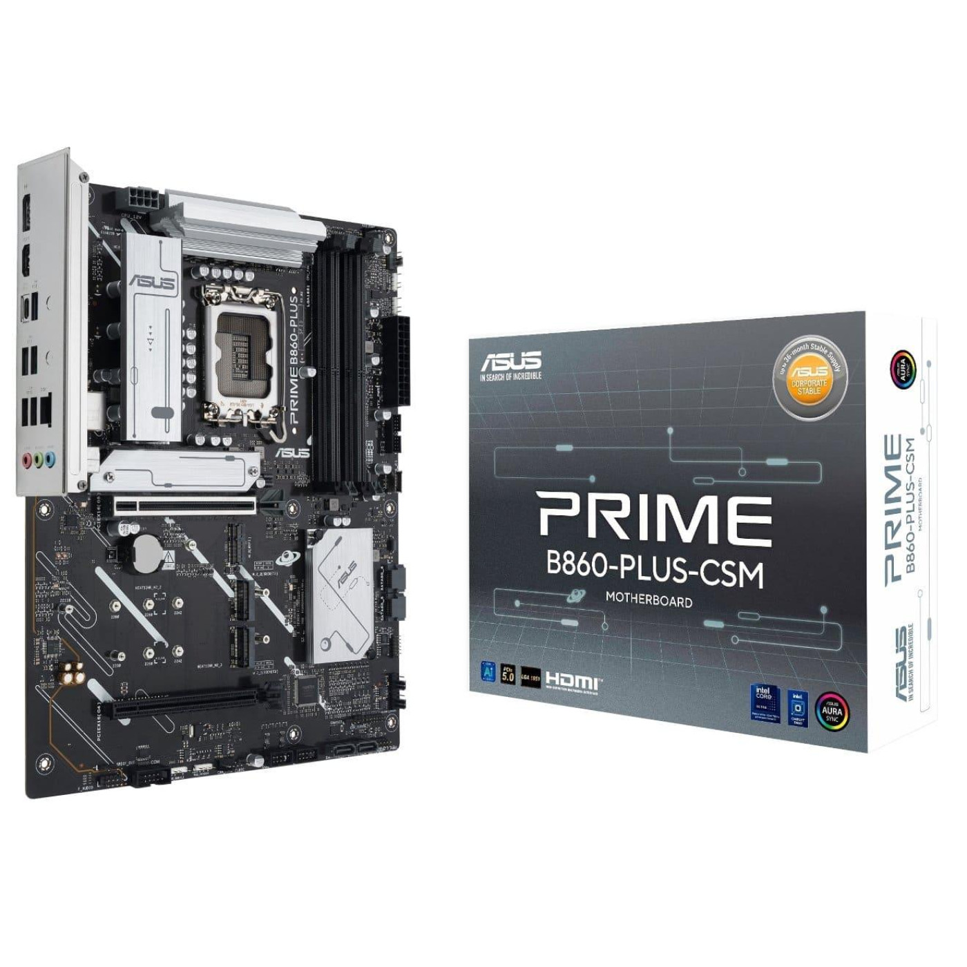 Материнская плата ASUS PRIME B860-PLUS-CSM (PRIME B860-PLUS-CSM) (Socket 1851, Intel B860, ATX)