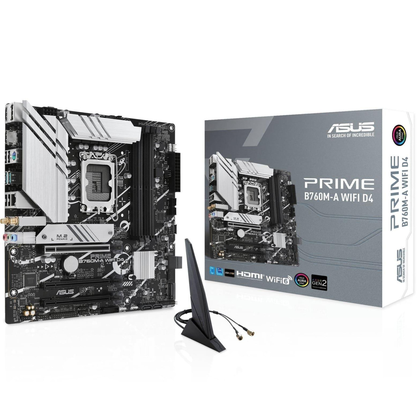 Материнская плата ASUS PRIME B760M-A WIFI D4 (PRIME B760M-A WIFI D4) (Socket 1700, Intel B760, Micro-ATX) U1
