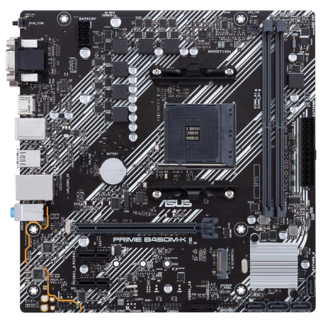 Материнська плата ASUS PRIME B450M-K II (Prime B450M-K II) (Socket AM4, AMD B450, Micro-ATX)