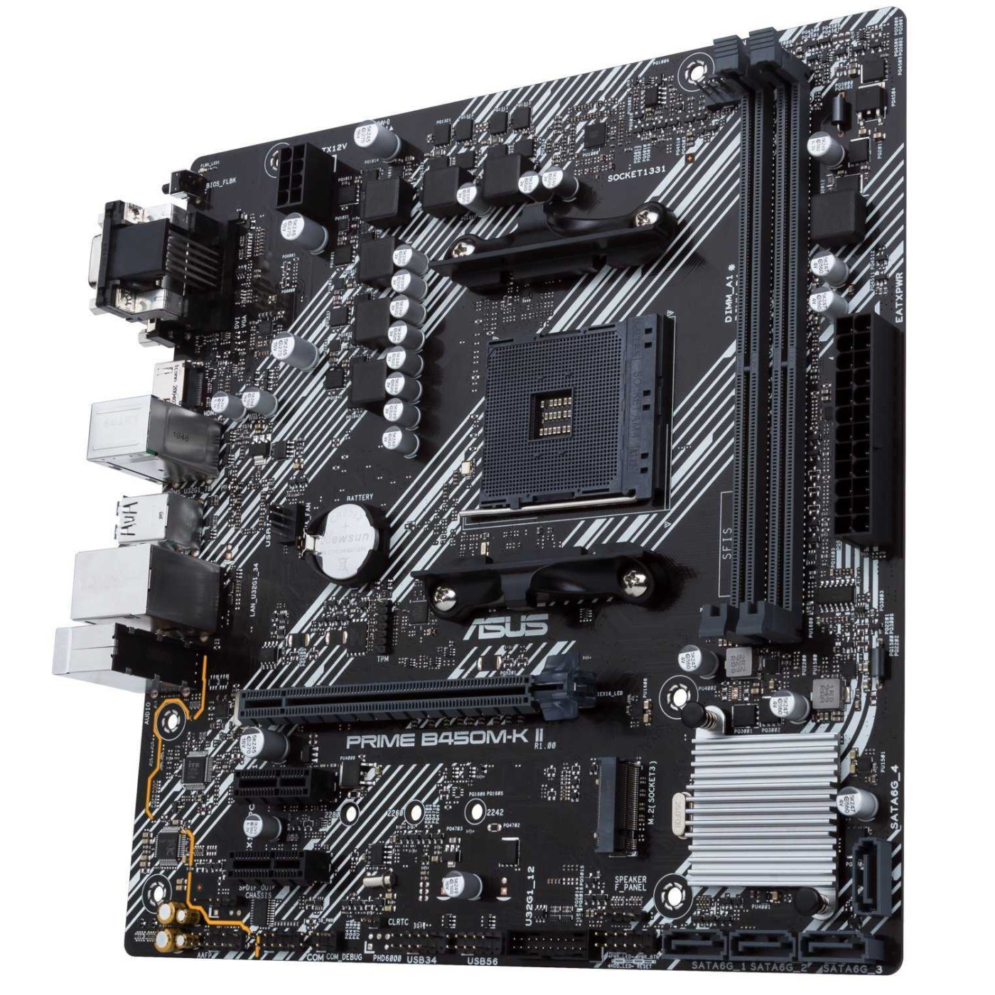 Материнська плата ASUS PRIME B450M-K II (Prime B450M-K II) (Socket AM4, AMD B450, Micro-ATX)