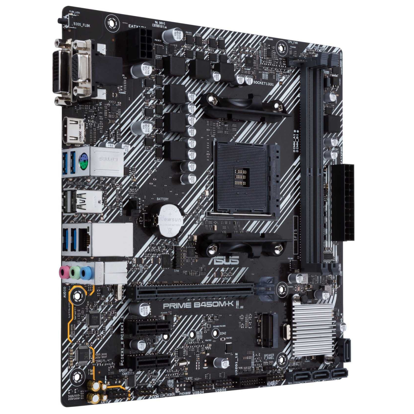 Материнська плата ASUS PRIME B450M-K II (Prime B450M-K II) (Socket AM4, AMD B450, Micro-ATX)