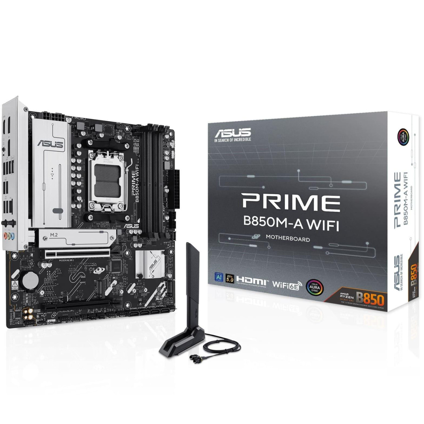 Материнская плата ASUS PRIME B850M-A WIFI (PRIME B850M-A WIFI) (Socket AM5, AMD B850, Micro-ATX) U1