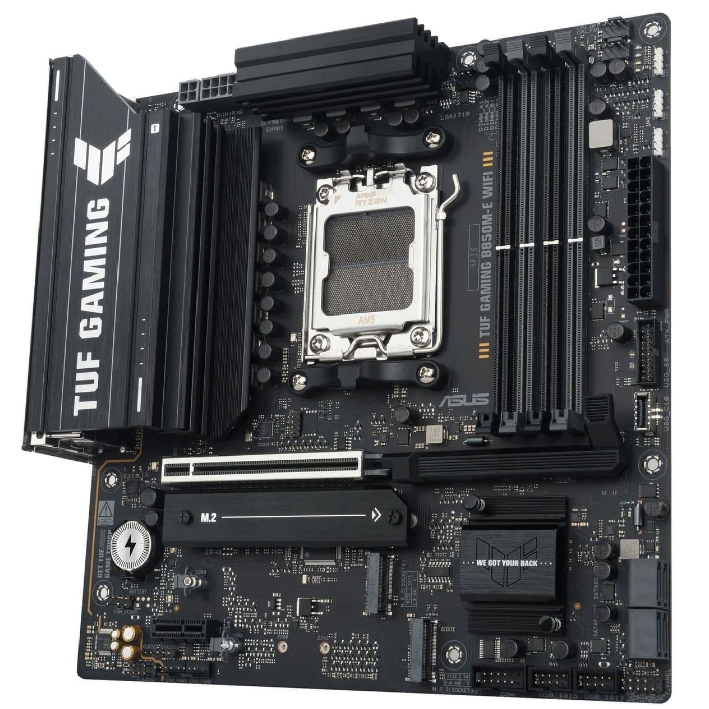 Материнская плата ASUS TUF GAMING B850M-E WIFI (TUF GAMING B850M-E WIFI) (Socket AM5, AMD B850, Micro-ATX) U1