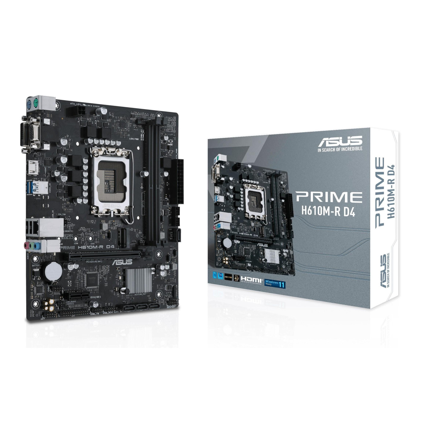 Материнська плата ASUS PRIME H610M-R D4-SI (PRIME H610M-R D4-SI) (Socket 1700, Intel H610, Micro-ATX)