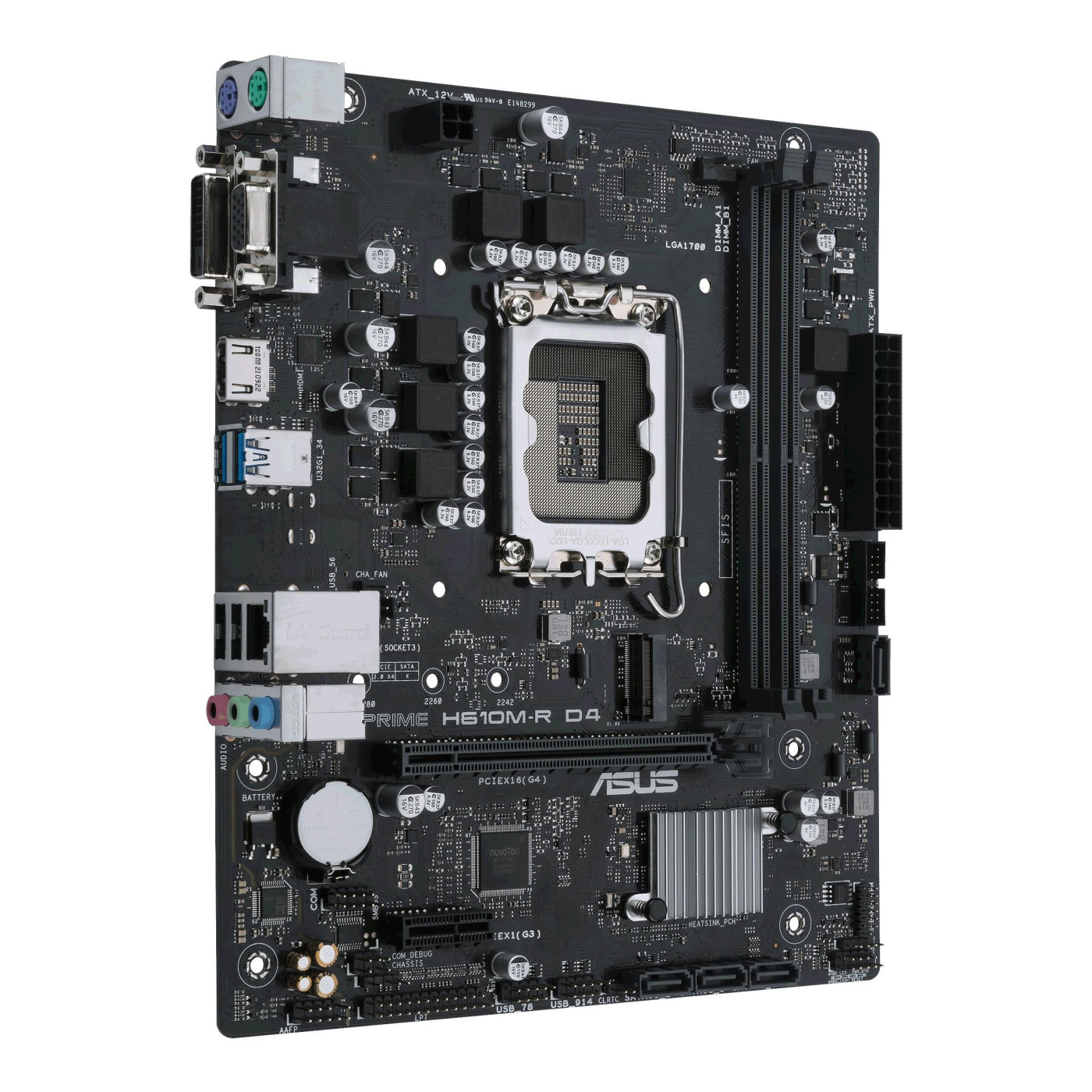 Материнська плата ASUS PRIME H610M-R D4-SI (PRIME H610M-R D4-SI) (Socket 1700, Intel H610, Micro-ATX)