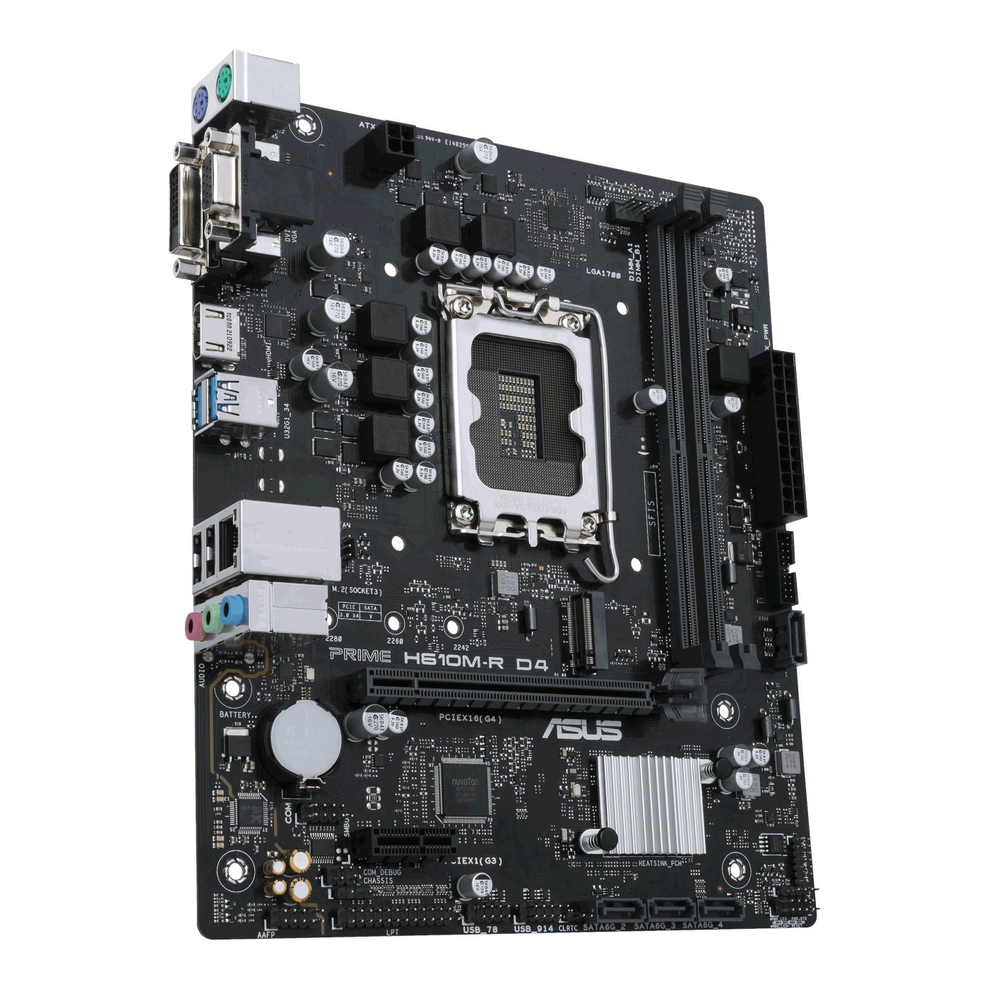 Материнська плата ASUS PRIME H610M-R D4-SI (PRIME H610M-R D4-SI) (Socket 1700, Intel H610, Micro-ATX)