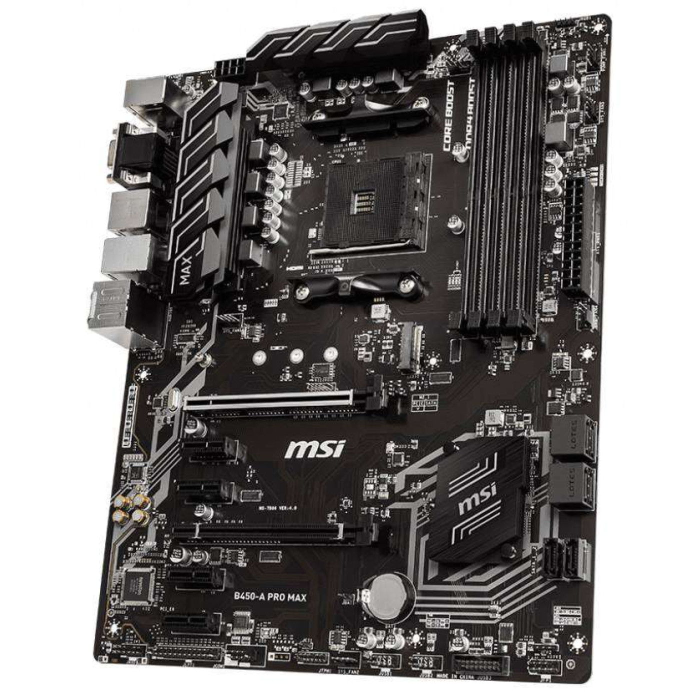 Материнська плата MSI B450-A Pro Max (B450-A Pro Max) (Socket AM4, AMD B450, ATX) Б/в