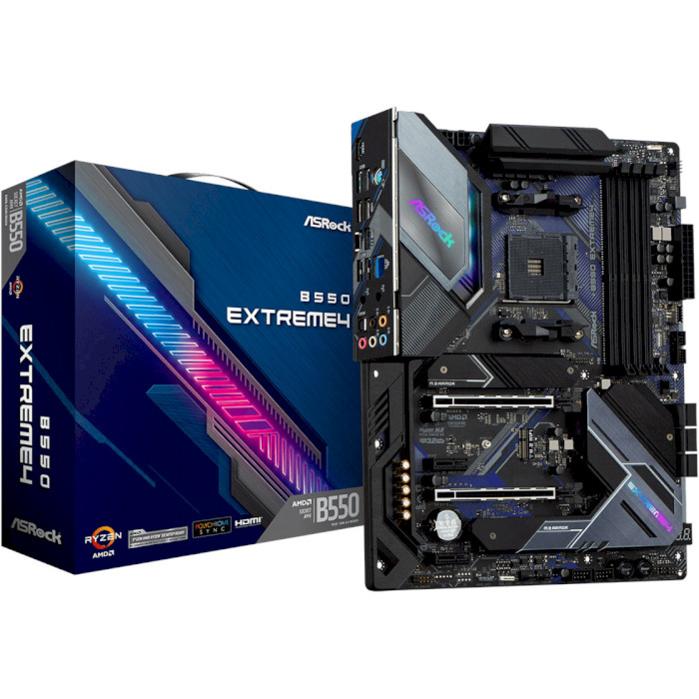 Материнская плата AsRock B550 Extreme4 (B550 Extreme4) (Socket AM4, AMD B550, ATX) Б/у