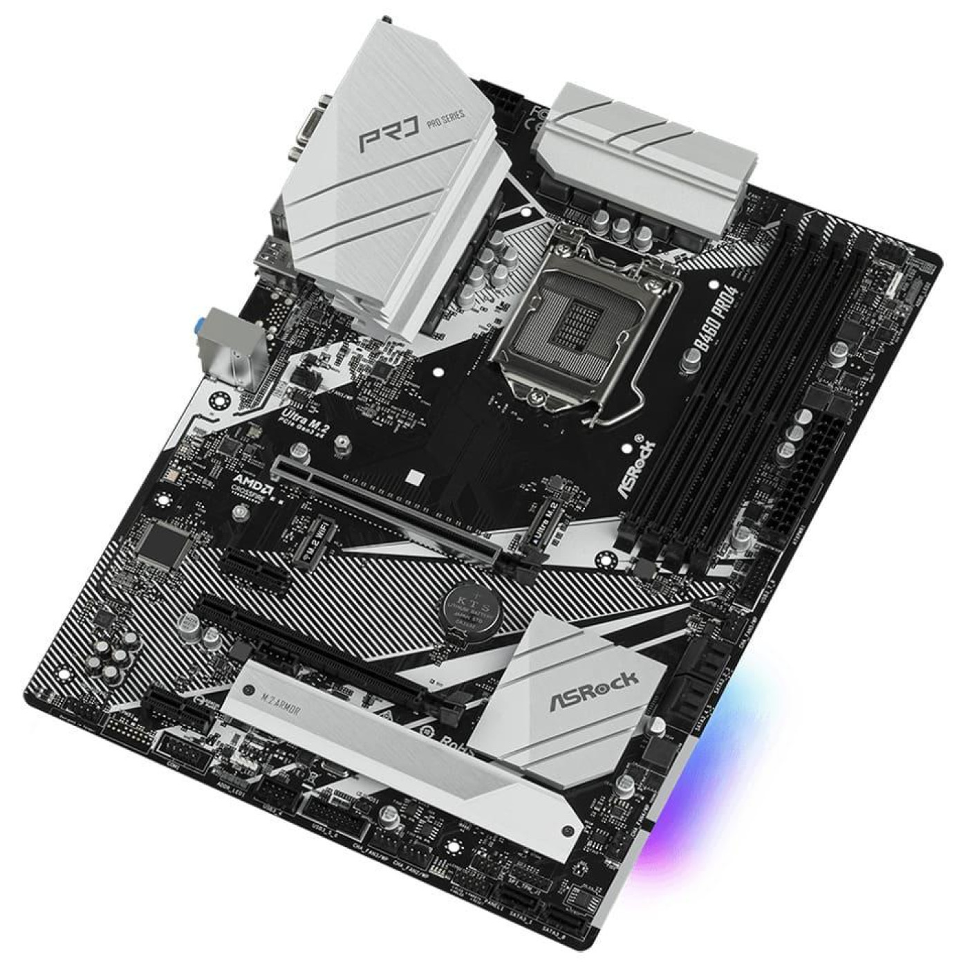 Материнська плата AsRock B460 Pro4 (B460 Pro4) (Socket 1200, Intel B460, ATX) Б/в