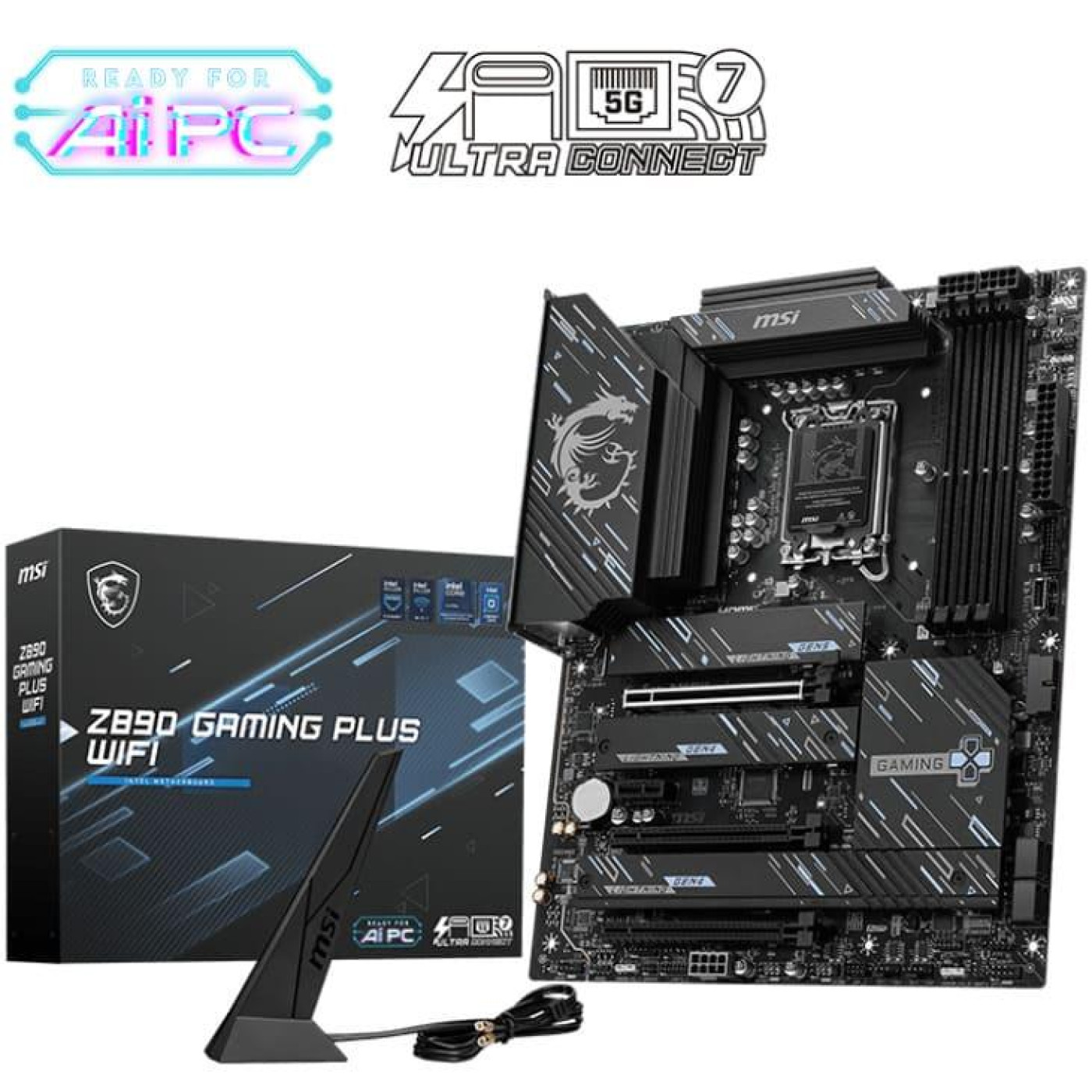 Материнская плата MSI Z890 GAMING PLUS WIFI (Z890 GAMING PLUS WIFI) (Socket 1851, Intel Z890, ATX)