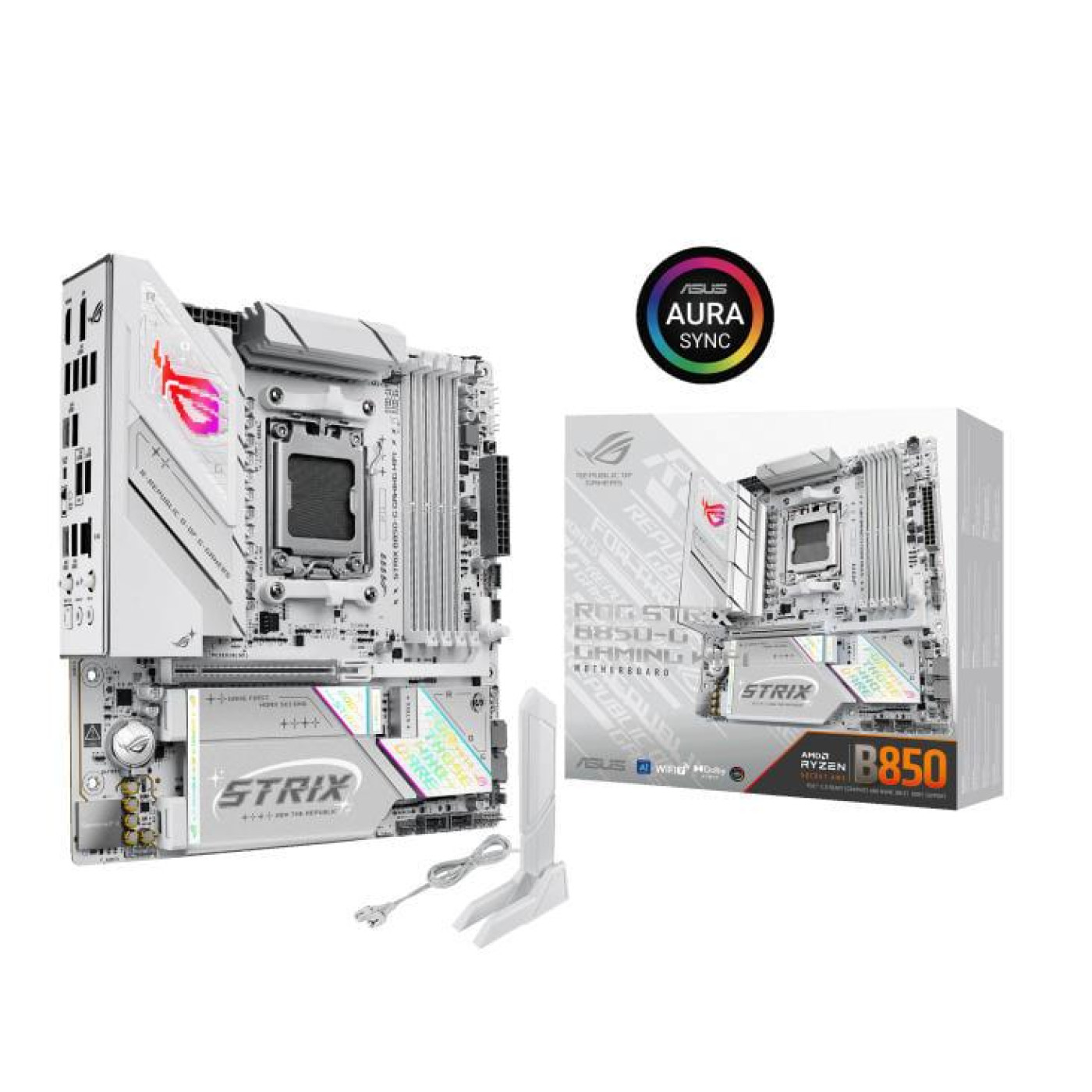 Материнская плата ASUS ROG STRIX B850-G GAMING WIFI (ROG STRIX B850-G GAMING WIFI) (Socket AM5, AMD B850, Micro-ATX)