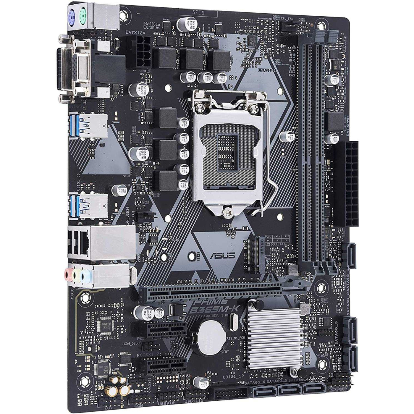 Материнська плата ASUS Prime B365M-K (Prime B365M-K) (Socket 1151 v2, Intel B365, Micro-ATX) Б/в