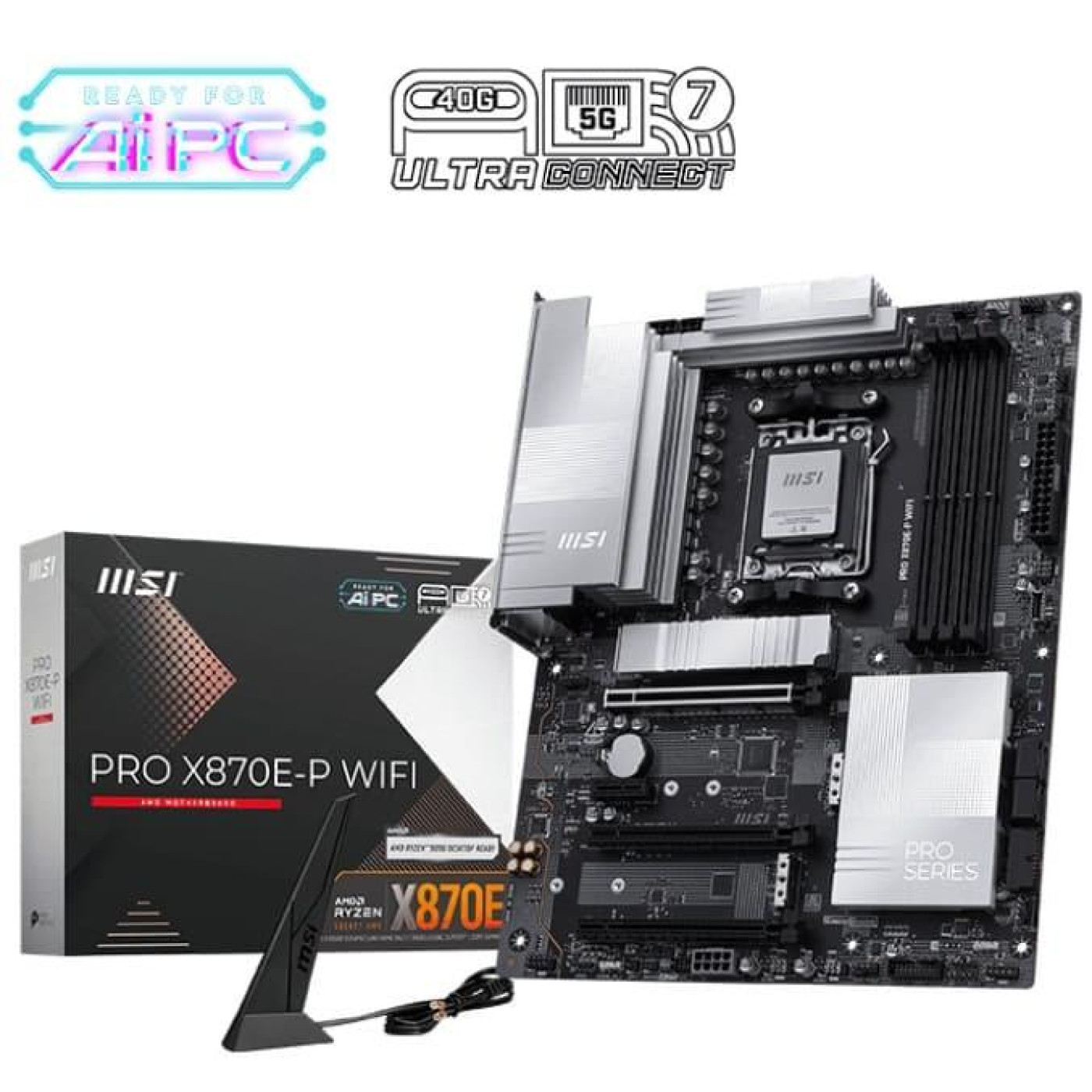 Материнська плата MSI PRO X870E-P WIFI (PRO X870E-P WIFI) (Socket AM5, AMD X870E, ATX)