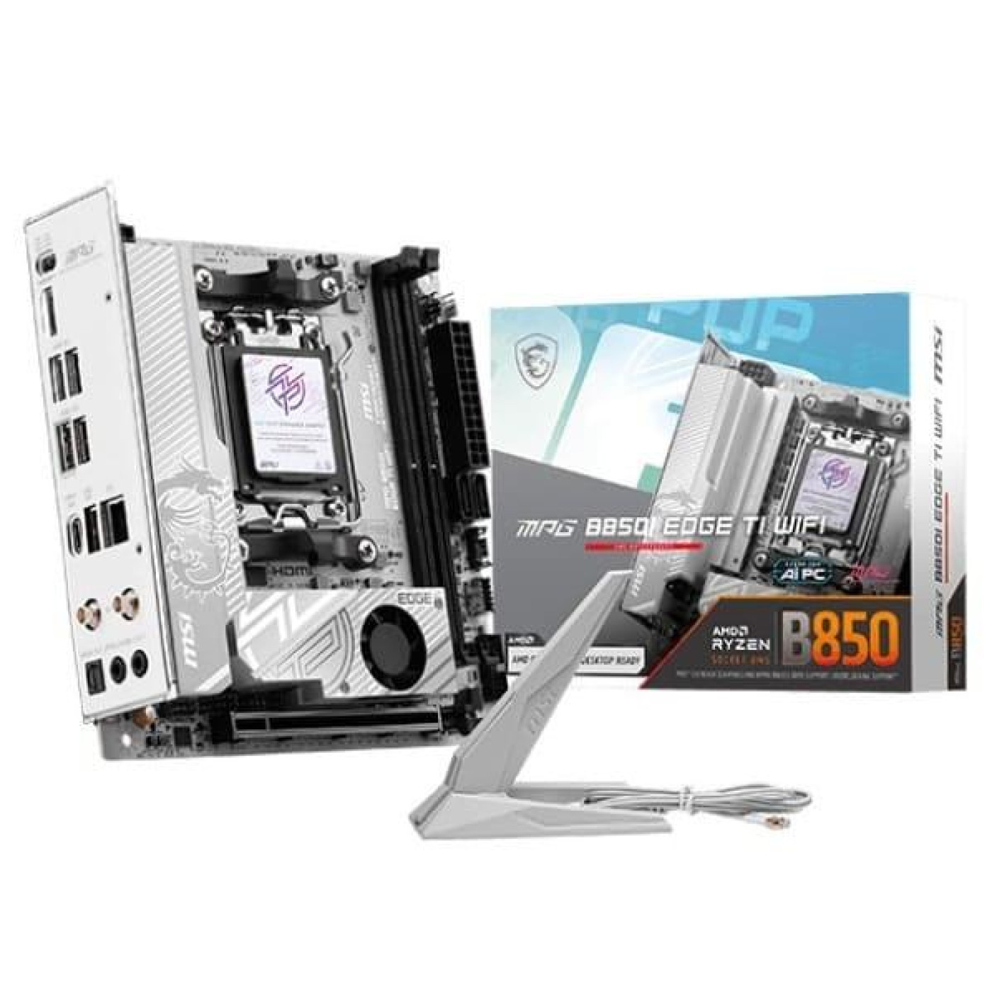 Материнська плата MSI MPG B850I EDGE TI WIFI (MPG B850I EDGE TI WIFI) (Socket AM5, AMD B850, Mini-ITX)