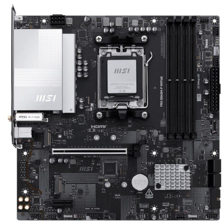 Материнська плата MSI PRO B840M-P WIFI6E (PRO B840M-P WIFI6E) (Socket AM5, AMD B840, Micro-ATX)