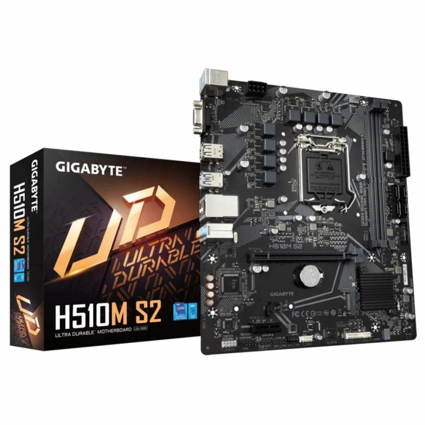 Материнська плата Gigabyte H510M S2 (H510M S2) (Socket 1200, Intel H510, Micro-ATX) Б/в