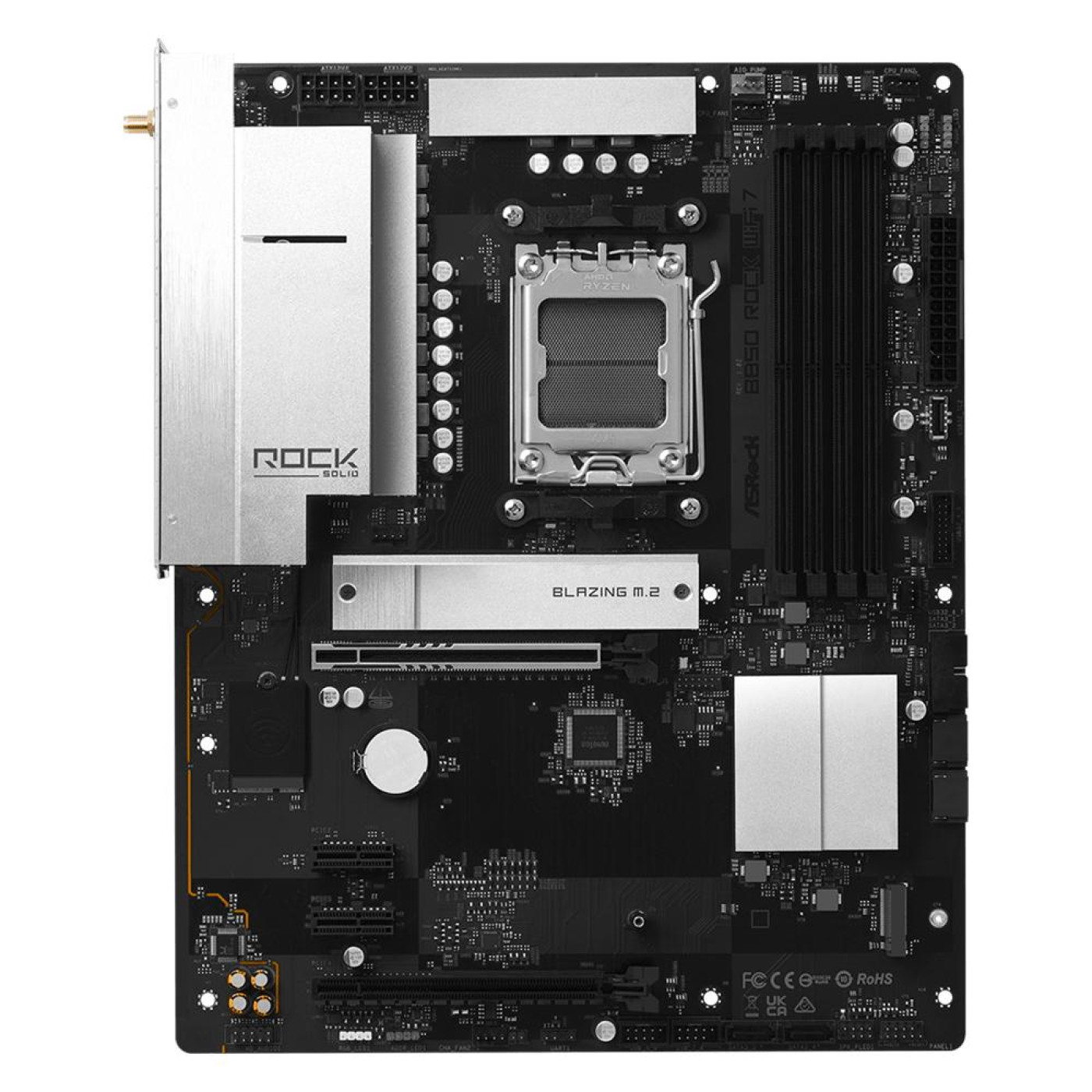 Материнська плата ASRock B850 ROCK WIFI 7 (B850 ROCK WIFI 7) (Socket AM5, AMD B850, ATX)