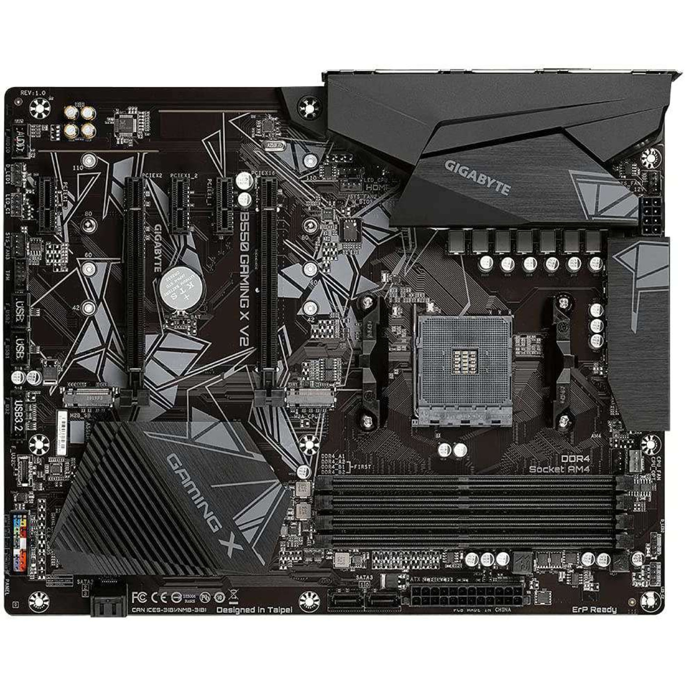 Материнська плата Gigabyte B550 Gaming X V2 (B550 GAMING X V2) (Socket AM4, AMD B550, ATX)