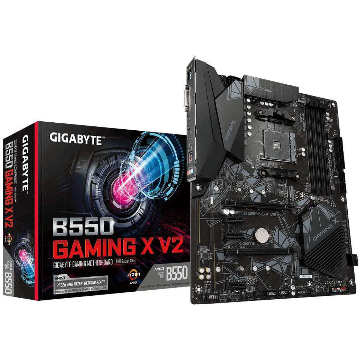 Материнська плата Gigabyte B550 Gaming X V2 (B550 GAMING X V2) (Socket AM4, AMD B550, ATX)