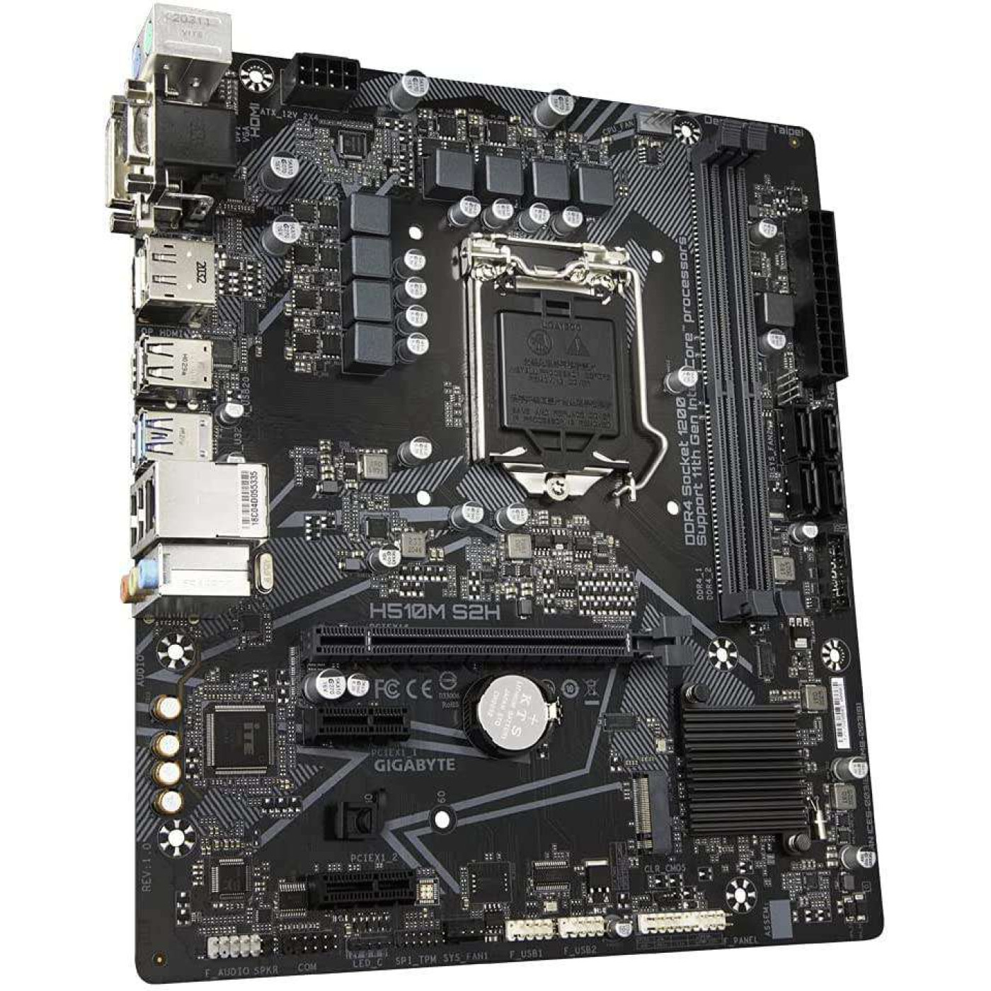 Материнская плата Gigabyte H510M S2H (H510M S2H) (Socket 1200, Intel H510, Micro-ATX) Б/у
