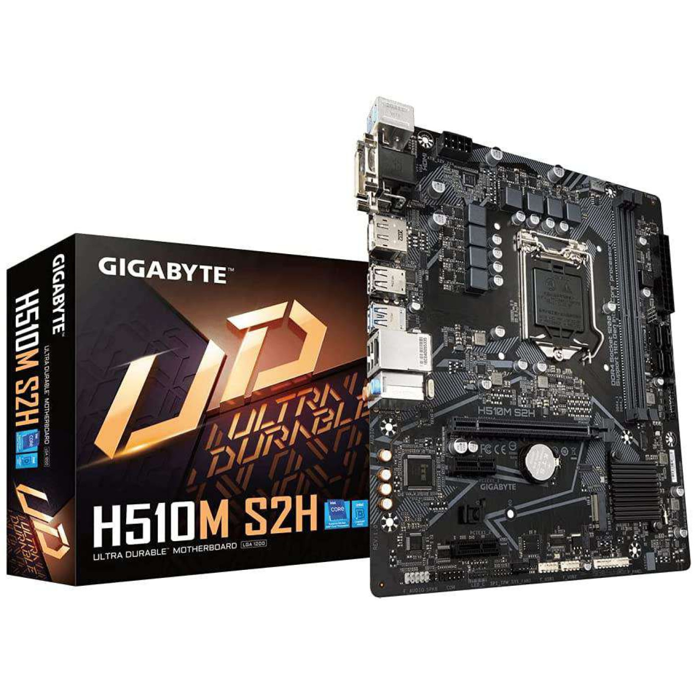 Материнская плата Gigabyte H510M S2H (H510M S2H) (Socket 1200, Intel H510, Micro-ATX) Б/у