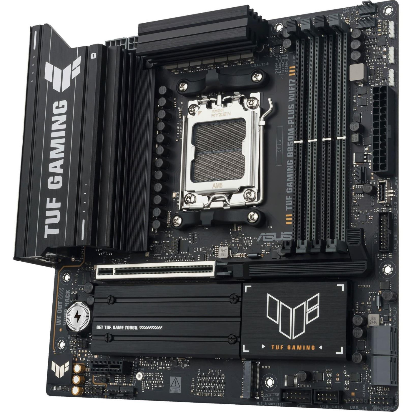 Материнская плата ASUS TUF GAMING B850M-PLUS WIFI7 (TUF GAMING B850M-PLUS WIFI7) (Socket AM5, AMD B850, Micro-ATX)