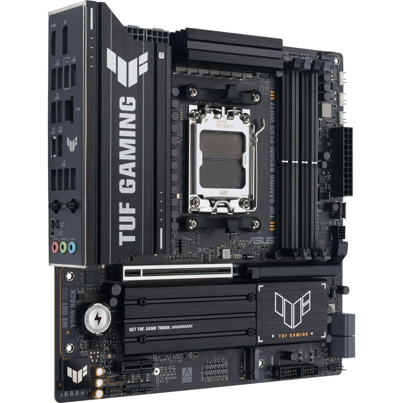 Материнская плата ASUS TUF GAMING B850M-PLUS WIFI7 (TUF GAMING B850M-PLUS WIFI7) (Socket AM5, AMD B850, Micro-ATX)
