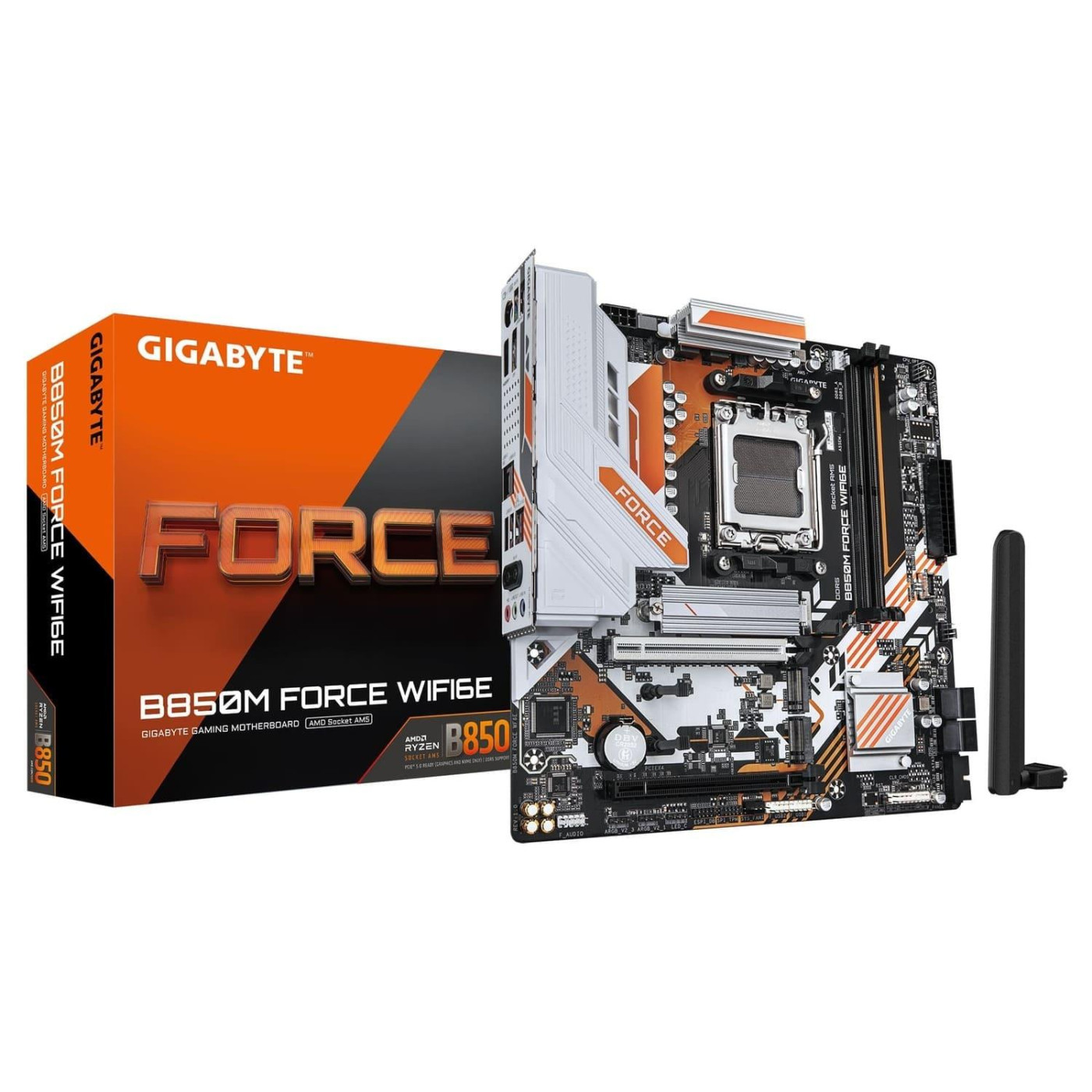Материнська плата GIGABYTE B850M FORCE WIFI6E (B850M FORCE WIFI6E) (Socket AM5, AMD B850, Micro-ATX)