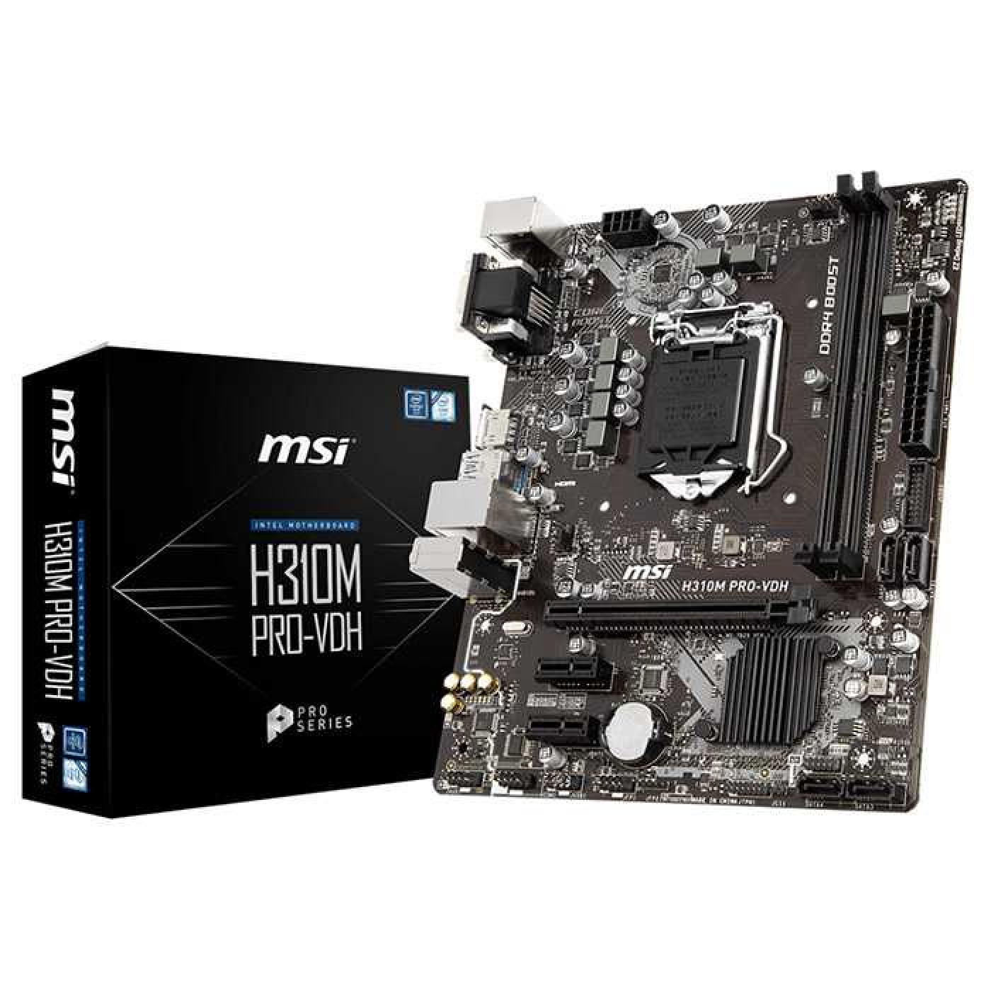 Материнська плата MSI H310M Pro-VDH (H310M Pro-VDH) (Socket 1151 v2, Intel H310, Micro-ATX) Б/в