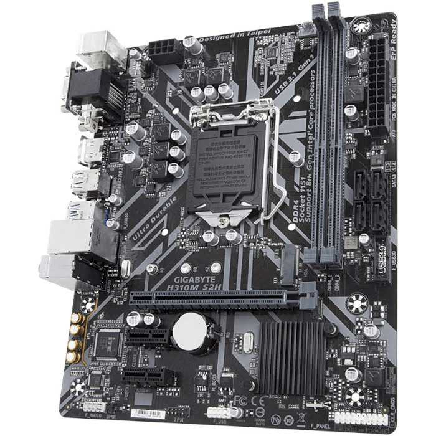 Материнська плата Gigabyte H310M S2H 1.2 (H310M S2H rev.1.2) (Socket 1151 v2, Intel H310, Micro-ATX)