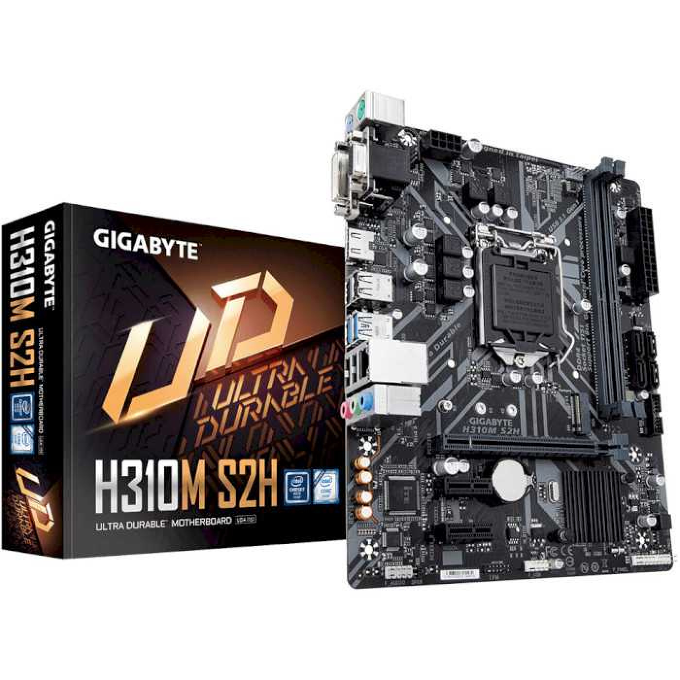 Материнська плата Gigabyte H310M S2H 1.2 (H310M S2H rev.1.2) (Socket 1151 v2, Intel H310, Micro-ATX)