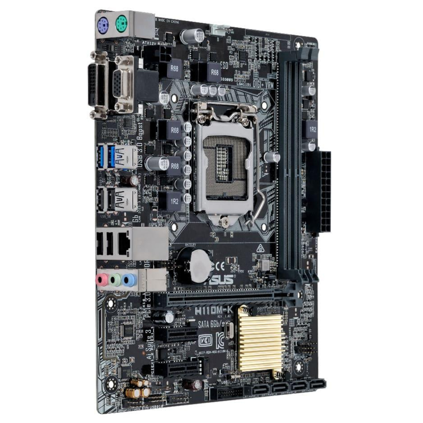 Материнская плата ASUS H110M-K (H110M-K) (Socket 1151, Intel H110, Micro-ATX) Б/у