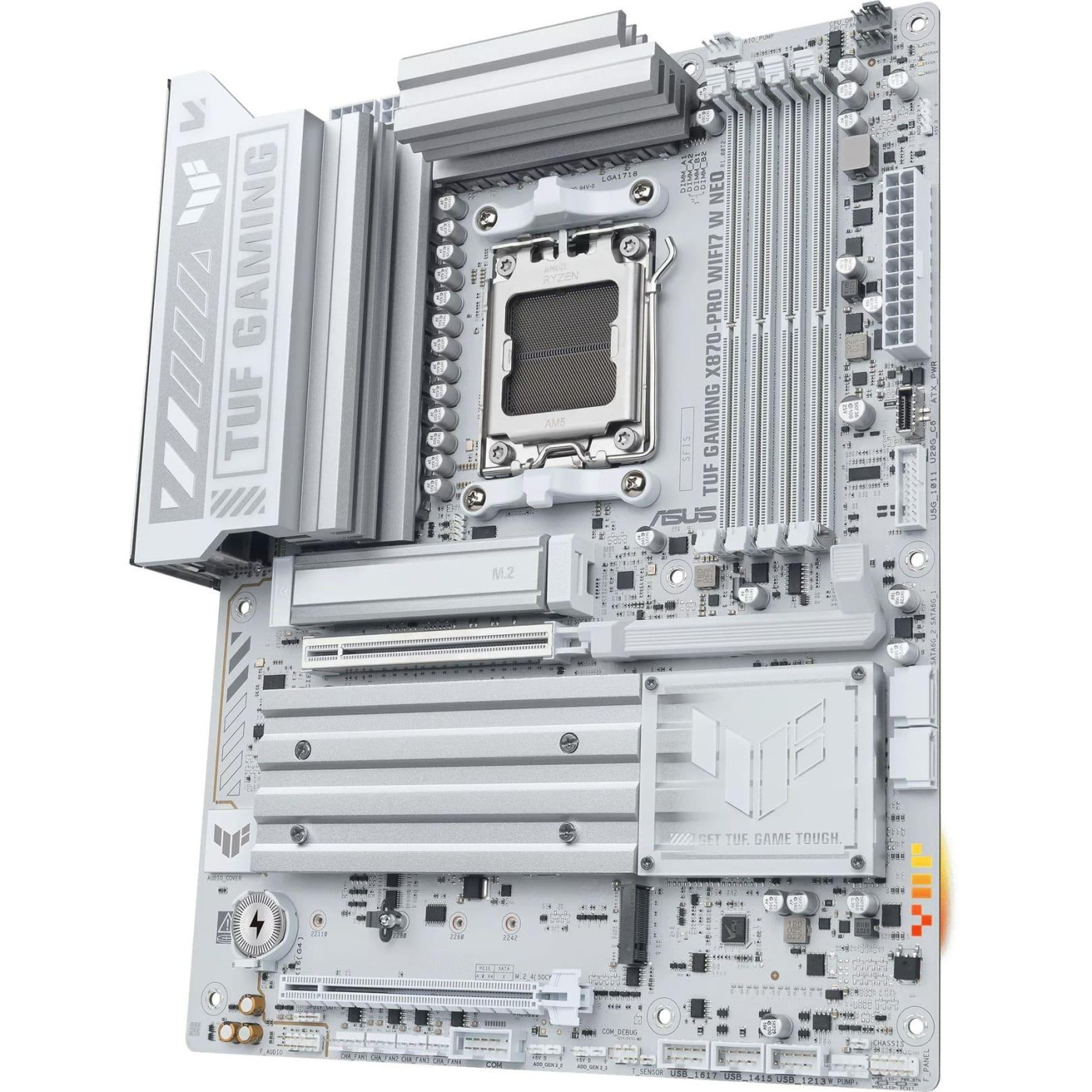 Материнская плата ASUS TUF GAMING X870-PRO WIFI7 W NEO White (TUF GAMING X870-PRO WIFI7 W NEO) (Socket AM5, AMD X870, ATX)
