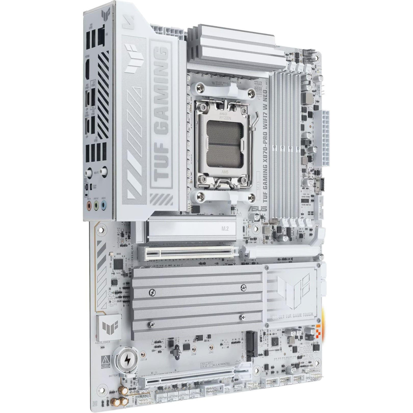 Материнская плата ASUS TUF GAMING X870-PRO WIFI7 W NEO White (TUF GAMING X870-PRO WIFI7 W NEO) (Socket AM5, AMD X870, ATX)